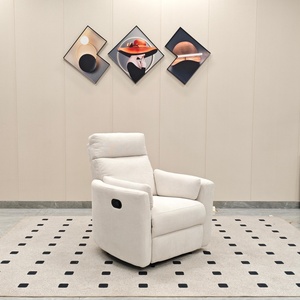 Modern Style Cotton Linen Fabric Recliner <b>Sofa</b> Set Foam Filled Customized Colors Extendable Multifunction Metal Frame - Product Image 5