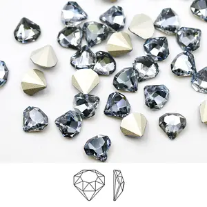 Paso merek laris kristal baru batu kaca longgar untuk dekorasi perhiasan DIY