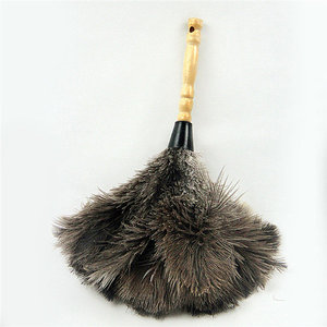 Manche en bois grande taille 60cm plume d'autruche décoration <span class=keywords><strong>plumeau</strong></span> pour voiture maison propre - Product Image 3