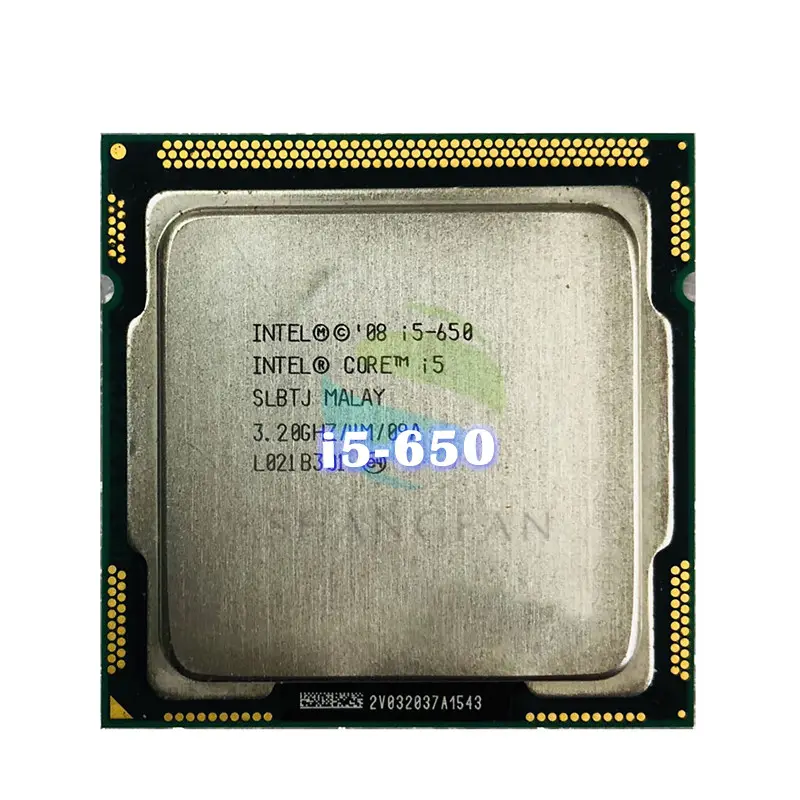 Procesador de CPU de doble núcleo, i5-650 i5 650 3,2 GHz, 4M 73W LGA 1156, venta al por mayor