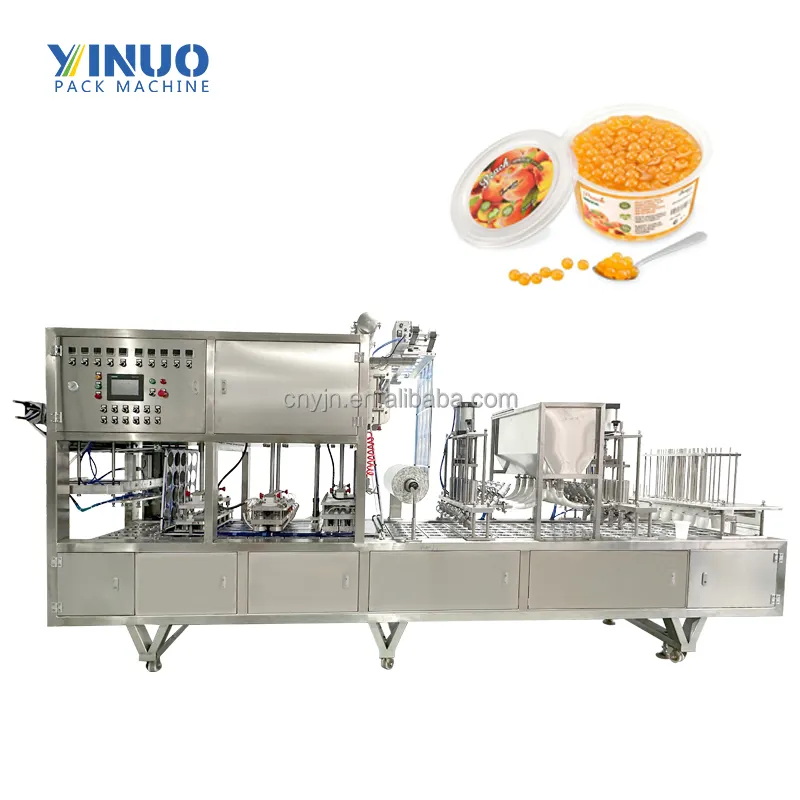 Multi-Function Automatic Bubble Pearl Furits Food Cup Filling And Sealing Packaging Machines Wuhan Packing Machine