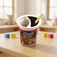 Vente en gros de coupelles de confiture au chocolat liquide personnalisées avec bâtonnets de biscuits