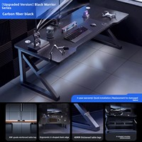Bureau d'ordinateur compact en MDF non pliable pour le bureau à domicile et les configurations de jeu, idéal pour les petits espaces