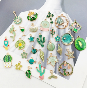 Green Zinc Alloy Jewelry Accessories Creative Shell Mermaid Designs Bracelet Necklace Keychain Pendant