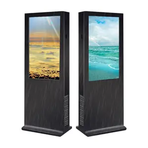 55 inch fool stand capacitive touch screen advertising IP65 waterproof digital Signage lcd display outdoor totem