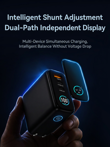 <span class=keywords><strong>Chargeur</strong></span> rapide USB C 3 ports 100W GaN TFT avec écran intelligent et contrôle par empreinte digitale, adaptateur de voyage universel pour ordinateur portable, tablette et téléphone - Product Image 4