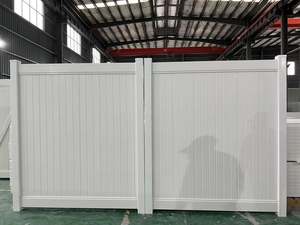 Thiết kế tự động xoay nhôm bên trong cổng đường lái xe riêng tư cổng hàng rào, hàng rào nhựa PVC trắng và Cổng đôi hoặc đơn - Product Image 4