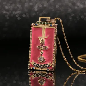 Collar de <span class=keywords><strong>Tarot</strong></span> con Diseño Europeo <span class=keywords><strong>y</strong></span> Estadounidense, Nuevo Accesorio, Collar de <span class=keywords><strong>Tarot</strong></span> con Gotas de Aceite, Collar de <span class=keywords><strong>Tarot</strong></span> Chapado en Oro - Product Image 2