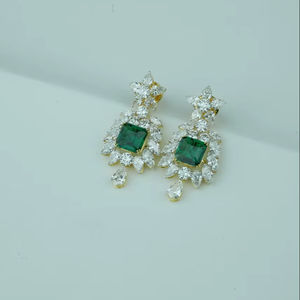 Pendientes de diamantes de moda certificados por IGI en baño de oro blanco y rosa para bodas, fiestas o regalos - Product Image 1