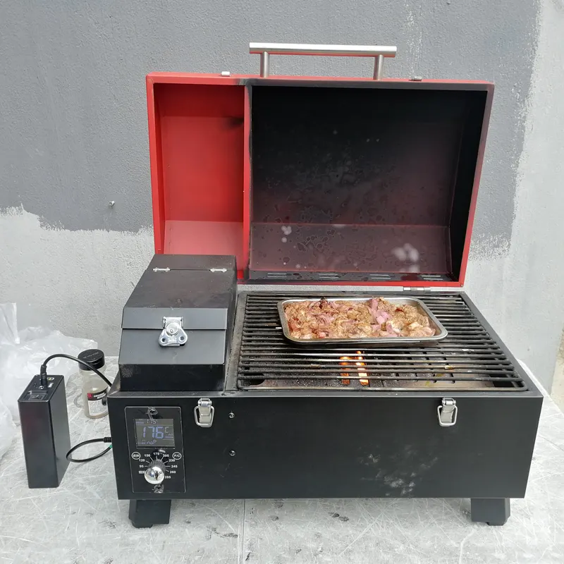 Kohle Barbecue Corten Türkische Aufbewahrung sbox Camping Bbq Tragbarer faltbarer Gusseisen ofen mit Ofen Holz Pellet Grill Raucher