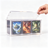 Boîte de rangement magnétique en acrylique transparent sur mesure pour cartes de collection classées TCG