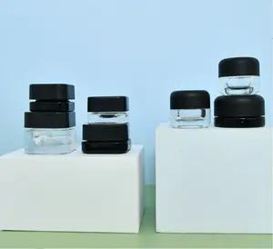 玻璃容器CR盖3毫升5毫升7毫升9毫升浓缩罐，带儿童保护盖，用于眼霜化妆品