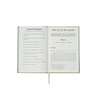 Tagebuch mit Individuellem Druck und Logo, Hardcover, Leinenstoff-Einband, Grün, A5, Liniert, Monatsziel-Journal, Schreib-Notizbuch