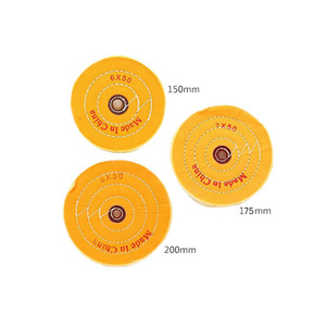 Roda de Polimento de Algodão de Dureza Média 6"x50mm para Polimento de Metal, Roda de Pano com Borda Costurada OEM para Esmerilhadeira Angular e Esmerilhadeira de Bancada - Product Image 1