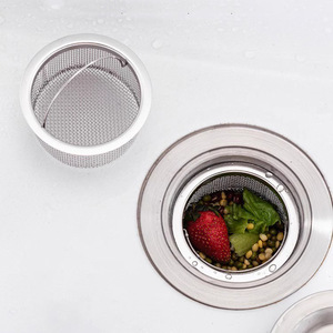 Stainless Steel <b>Sink</b> <b>Strainer</b> Basket With Handle For Kitchen Drain Filter Vegetable Waste Collector - Product Image 2