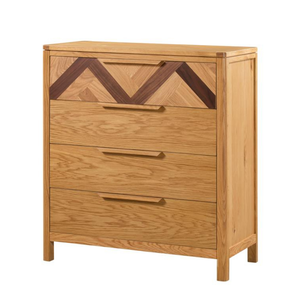 MARS Collection Armoire Tallboy en bois massif avec 4 tiroirs Meubles de maison Meubles de salon et de chambre à coucher fabriqués au Vietnam - Product Image 1