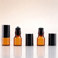 Flacon en verre vide pour huile essentielle à bille de 2 ml, 3 ml, 5 ml, 10 ml pour emballage cosmétique
