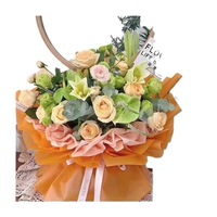 Papier d'emballage floral uni pour fleuristes, bouquets et arrangements, épais, imperméable, style coréen, stock en gros Chine