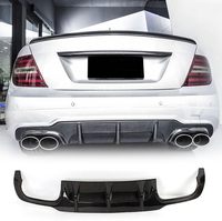 Diffuseur arrière en fibre de carbone pour Mercedes Benz Classe C W204 C300 Sport C63 AMG berline Facelift 2012-2014