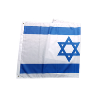 Haute Visibilité Personnalisé Portable Rectangulaire Pays Israël Drapeau National Sortie D'usine