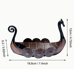 Nave Pirata Vichinga In Resina Dipinta A Mano Rubinetto WJB35 Ornamento Scrivania Scultura Decorazione Casa Miniatura Regalo Nau - Product Image 2