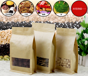 Bolsa <span class=keywords><strong>de</strong></span> embalaje <span class=keywords><strong>de</strong></span> alimentos para embalaje, bolsa <span class=keywords><strong>de</strong></span> papel Kraft resellable con logotipo <span class=keywords><strong>de</strong></span> Ziplock, Impresión <span class=keywords><strong>de</strong></span> correo - Product Image 2