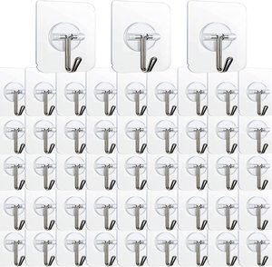 Ganci <span class=keywords><strong>Adesivi</strong></span> Trasparenti Impermeabili Extra Forti Senza Cuciture per Porte e Pareti - Vendita all'Ingrosso - Product Image 1