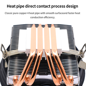 TISHRIC 4 Heat PipesCPU Cooler Pin PWM <b>Fan</b> RGB CPU Cooling Radiator for LGA2011/X79/X99/115X/1366/AM4 1 4 Copper Pillars CPU Coo - Product Image 3