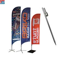 Drapeaux de plage personnalisés sans plumes Mobi Iy pour enseignes publicitaires commerciales