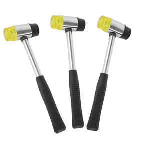 Martillo de instalación OEM con cabezal de goma redondo de 30 mm, eje metálico y mango negro para uso en instalaciones - Product Image 2