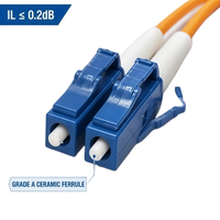 Cordon de brassage optique blindé LC UPC Simplex OM3 pour intérieur avec protection en ruban d'acier robuste