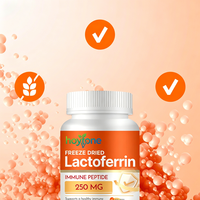 Capsules de lactoferrine lyophilisée à marque privée OEM 250 mg Apolactoferrine avec supplément gommeux de protéines de lait pour le soutien immunitaire
