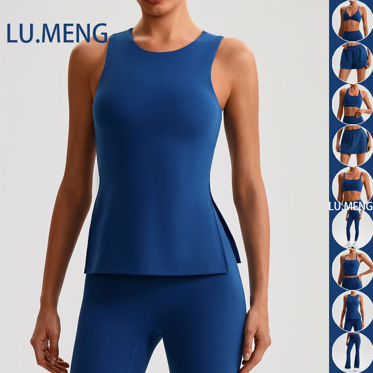 New Arrival Nude-Feel Spandex/Nylon Women's Tops Vest Sports Bra Quick-Dry Tight-Fitting Fitness Yoga Tank Top for Women