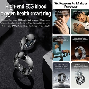 Vanssa Smartring Nhà Máy Thiết Kế Ban Đầu Vring-5 Công Nghệ Cao Hoạt Động Ngủ Heart Rate ECG Theo Dõi Sức Khỏe Thông Minh Vòng Vring-5 - Product Image 3