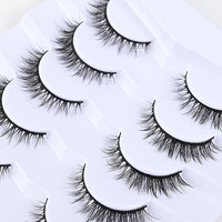 Nouvelles extensions de cils courtes naturelles, 7 paires, bande noire, multi-pack, usage quotidien, application facile