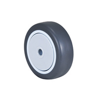 Roue pivotante en polypropylène TPR pour chariot de service, 75x25mm, silencieuse, à roulement à billes, capacité de charge 80kg, directement de l'usine