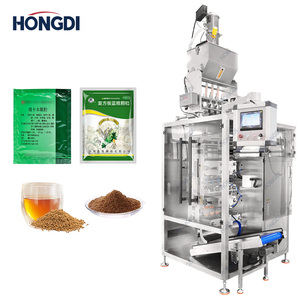 Machine d'emballage automatique électrique à 3 lignes pour snacks granulaires, noix, grains de café, aliments – Remplissage et scellage verticaux de sacs en papier et plastique - Product Image 2