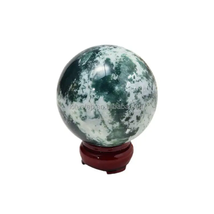उच्च गुणवत्ता प्राकृतिक काई सुलेमानी पत्थर क्षेत्र क्रिस्टल गेंद बिक्री के लिए 4-6cm