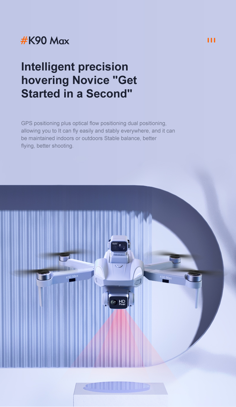 K90 Max drone, K90 Max Intelligent precision hovering can fly easily and stably everywhere . it can