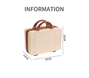 Boîte à maquillage miniature de 14 pouces avec logo personnalisé, vente en gros, boîte de toilette portable, légère, sac à cosmétiques, petit <span class=keywords><strong>bagage</strong></span> - Product Image 5