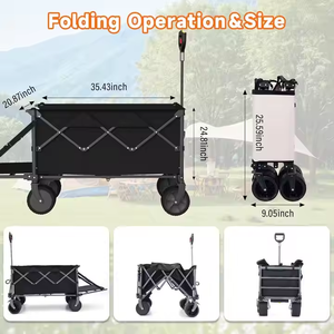 Asistencia eléctrica plegable vagón de jardín portátil para acampar al aire libre playa pesca Picnic deportes - Product Image 2