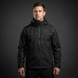 In Stock Durable Custom Design <b>Rain</b> Jackets Waterproof <b>Rain</b> <b>Coat</b> Hooded Blank <b>Men's</b> Jacket Custom <b>Rain</b> Jacket Polyester Nylon - Product Image 1