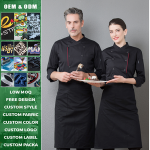 Chaqueta de Chef de Lona de Manga Corta con Botones, Uniforme para Hotel, Restaurante, Cocina, Ropa de Trabajo - Product Image 2