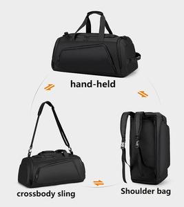 Sac à dos de sport en PU de haute qualité, grande capacité, double épaule, séparation sec/humide, design géométrique, <span class=keywords><strong>fermeture</strong></span> éclair pour l'entraînement au yoga - Product Image 3