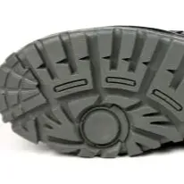 충돌 방지 및 펑크 방지 기능이 있는 블랙 양각 소가죽 안전화 내구성 및 보호 신발