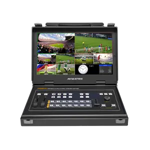AVMATRIX PVS0613U 13.3英寸便携式6通道全高清1080p hdmi视频切换器混合器，用于直播多SDI摄像机