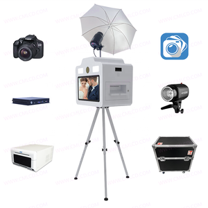 Cabine Photo DSLR avec Imprimante, Machine <span class=keywords><strong>Photomaton</strong></span> à Écran Tactile de 21,5 Pouces, Boîtier <span class=keywords><strong>Photomaton</strong></span> sur Trépied (Appareil Photo et Imprimante en Option) - Product Image 6