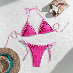 Femmes Sexy solide Micro Bikini jarretelle slips vêtements <span class=keywords><strong>de</strong></span> plage tenues <span class=keywords><strong>de</strong></span> vacances d'été <span class=keywords><strong>Mini</strong></span> maillot <span class=keywords><strong>de</strong></span> <span class=keywords><strong>bain</strong></span> pour femmes maillots <span class=keywords><strong>de</strong></span> <span class=keywords><strong>bain</strong></span> vêtements <span class=keywords><strong>de</strong></span> plage - Product Image 3