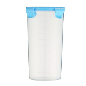 Transparent Plastic Airtight Jars For Grain And Cereal Storage Kitchen <b>Refrigerator</b> Food <b>Containers</b> Cylinder Shape M Size - Product Image 5