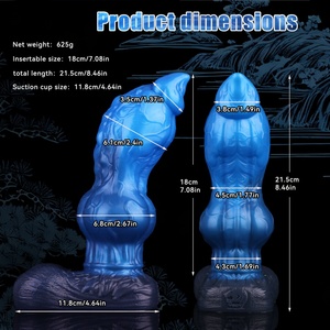 YOCY New Dog Knot <b>Dildo</b> Silicone Huge Knotted Monster <b>Dildo</b> With Suction Cup Anal Butt Plug Adult Toy for Men Women Masturbator - Product Image 2